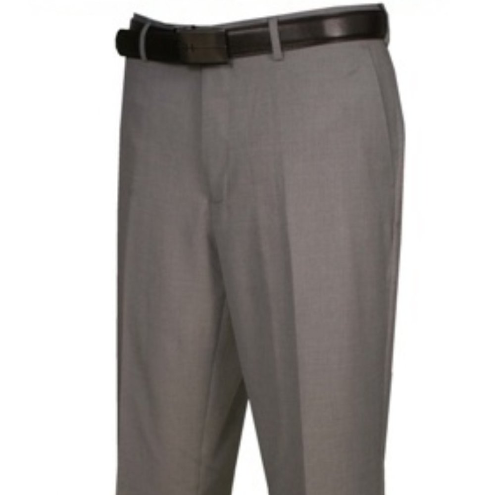 Men's Flat Front Pants,100% Wool, Modern Fit